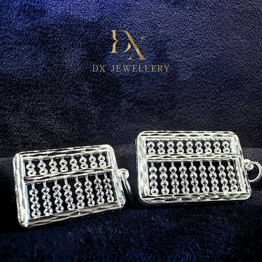999 Pure Silver Abacus Pendant With Movable Beads | DXAGPC2508003