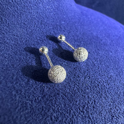990 Silver 5mm Stardust Screw Ear Studs