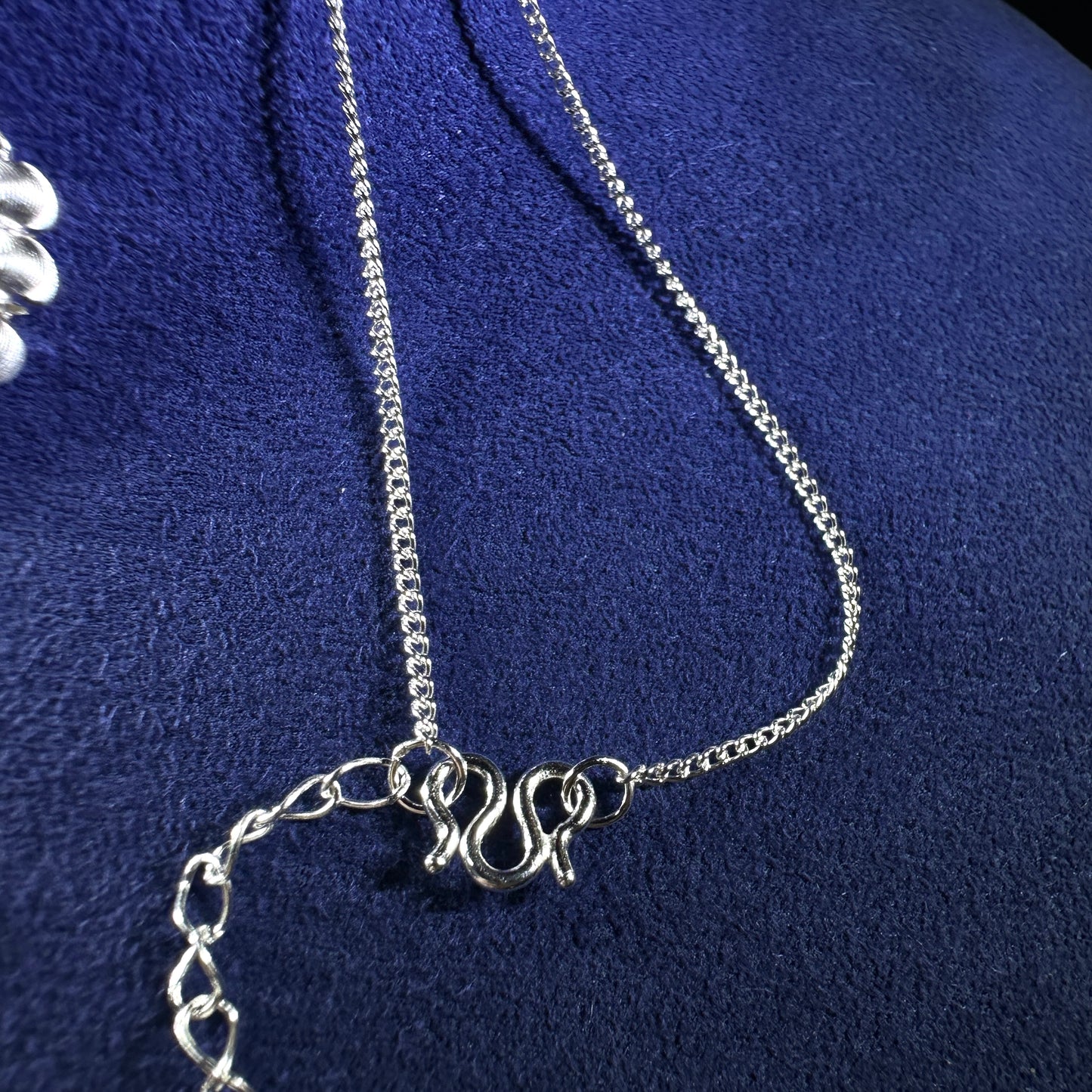 999 Pure Silver 8 Plus 1 Cat Eye Ball Necklace | DXAGNK2602034