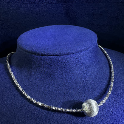 999 Pure Silver Pieces Of Taels With Sole Russ Bead Necklace | DXAGNK2603009