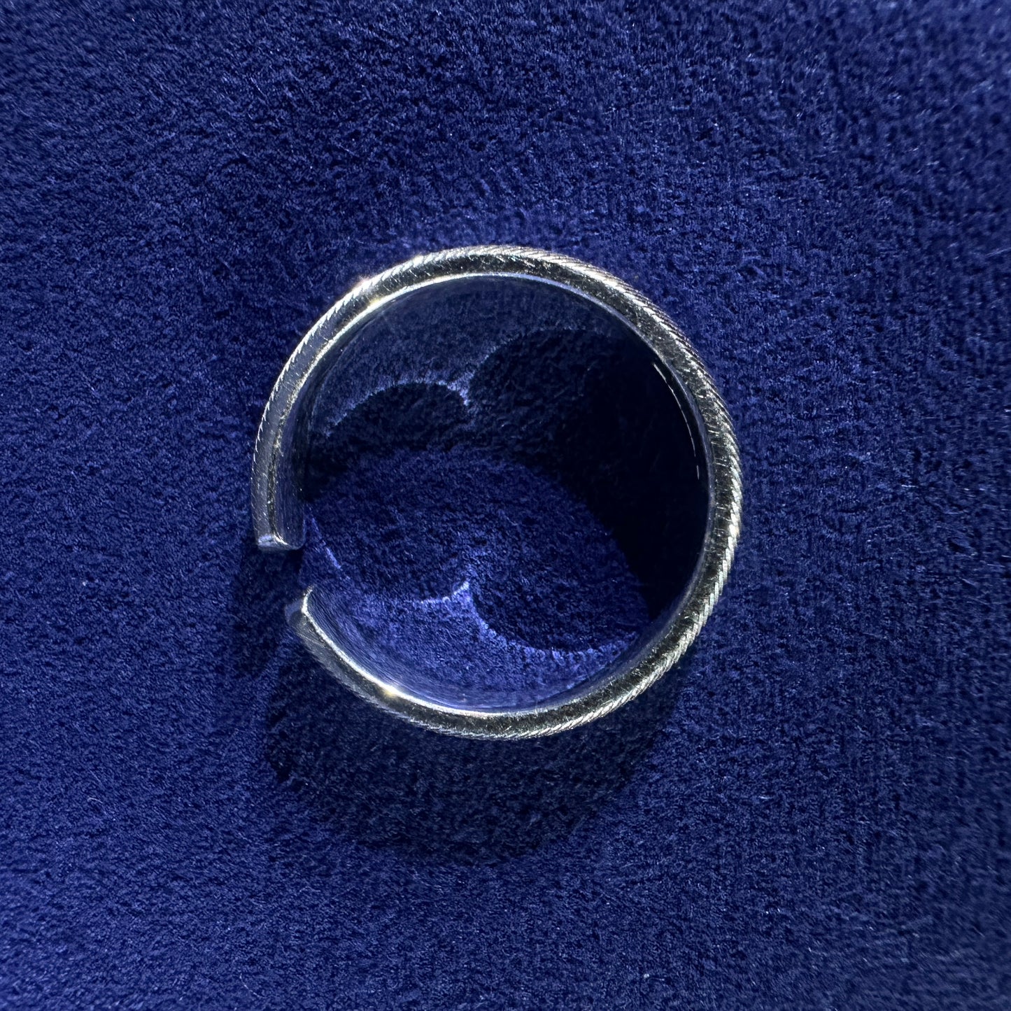 999 Pure Silver Full Cat Eye Ring Open-End Adjustable | DXAGRG2603024